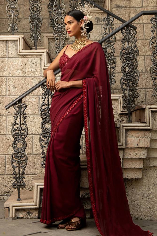 Soni 270 Sequence Heavy Stylish Party Wear Georgette Designer Saree Collection